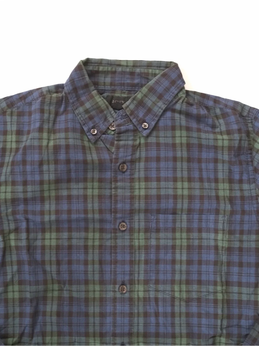 JCrew Green Blue Checkered Shirt - Size Extra Small